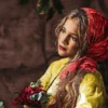 تابلو فرش دستباف مدل دختر گل چین عاقلی